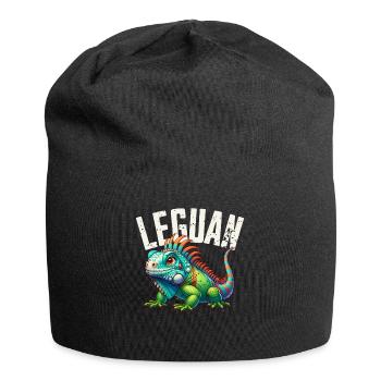 Leguan - Jersey-Beanie - Schwarz - Vorne