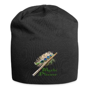 FLUTE FEATHER, MYSTIC PLUME - Jersey Beanie - black - Front