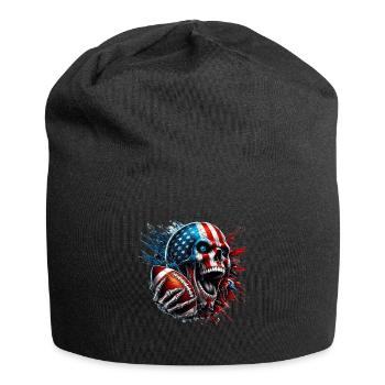 Aggressive Skull for American Football Fans - Jersey Beanie - black - Front