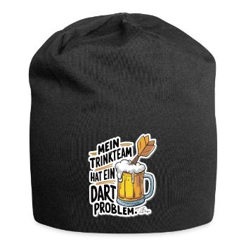 Mon équipe de buveurs a un problème de fléchettes - Bonnet en jersey - noir - Devant