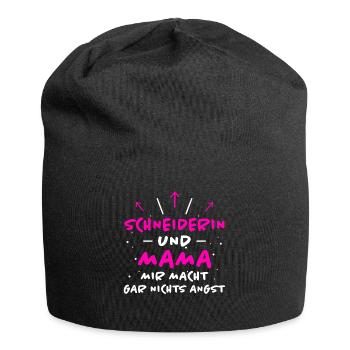 Schneiderin Spruch Lustiges Schneiderin Geschenk - Jersey-Beanie - Schwarz - Vorne