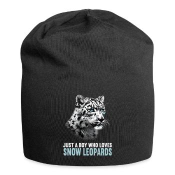 Snow Leopard Schneeleoparden Schneeleopard - Jersey Beanie - black - Front
