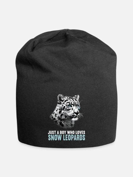 Snow Leopard Schneeleoparden Schneeleopard - Jersey-Beanie - Schwarz