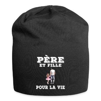 Vater und Tochter Papa Vatertagsgeschenk - Jersey-Beanie - Schwarz - Vorne