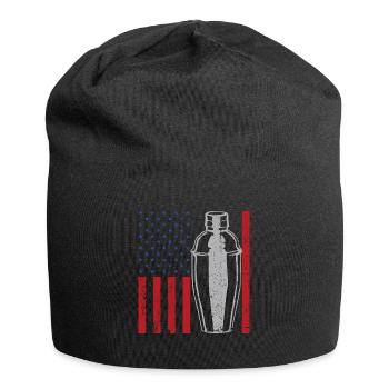 Bartender Mixologist American Flag - Jersey-Beanie - Schwarz - Vorne