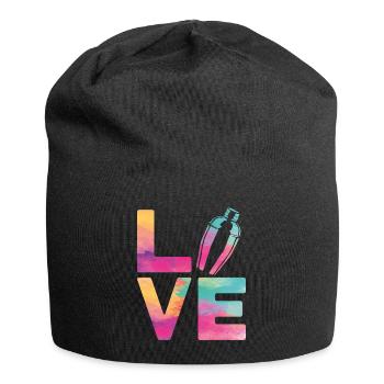 Bartender Mixologist Watercolor - Jersey-Beanie - Schwarz - Vorne