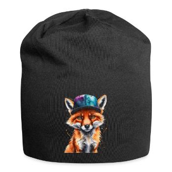 Casquette Fox Snapback Cool Animal Design Print - Bonnet en jersey - noir - Devant