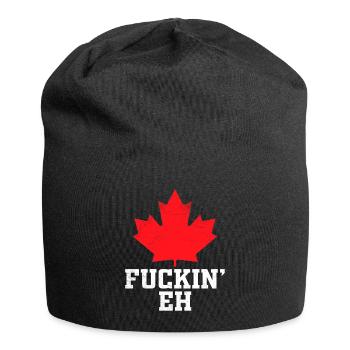 Fuckin'Eh Canadian Flag Maple Leaf Funny Canada - Jersey-Beanie - Schwarz - Vorne