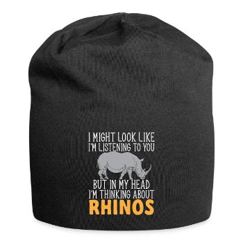 Rhino Rhino Unicorn - Jersey Beanie - black - Front
