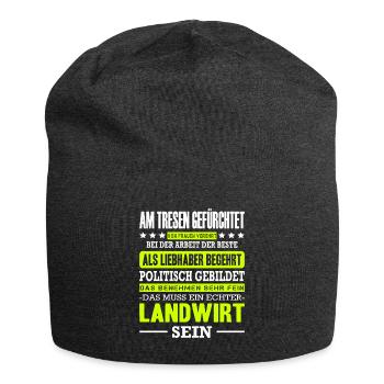Landwirt Spruch Am Tresen Gefürchtet Traktor Bauer - Jersey-Beanie - Anthrazit - Vorne