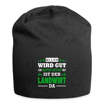 Alles Wird Gut Denn Jetzt Ist Der Landwirt Da - Jersey-Beanie - Schwarz - Vorne