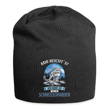 Snow Leopard Schneeleoparden Schneeleopard - Jersey Beanie - black - Front