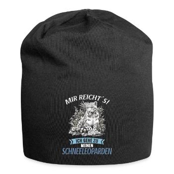 Snow Leopard Schneeleoparden Schneeleopard - Jersey Beanie - black - Front