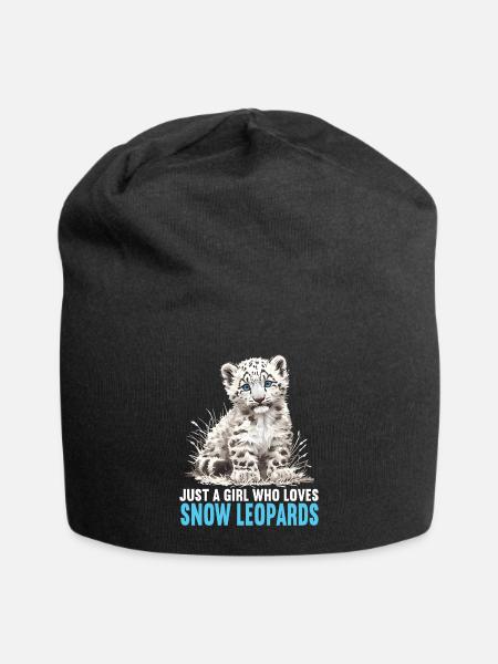 Snow Leopard Schneeleoparden Schneeleopard - Jersey-Beanie - Schwarz