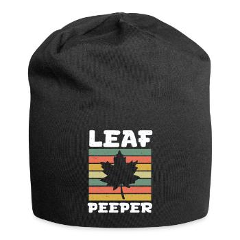Leaf Peeper Rétro Vintage Feuillage Leaf Peeping - Bonnet en jersey - noir - Devant