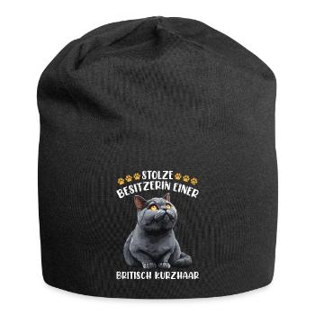 Britisch Kurzhaar STOLZE BESITZERIN EINER BRITISCH - Jersey-Beanie - Schwarz - Vorne
