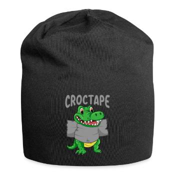 Ruban Croco | Crocodile Baby avec ruban Croco - Bonnet en jersey - noir - Devant