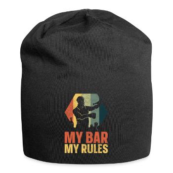 Bartender Mixologist My Bar My - Jersey Beanie - black - Front