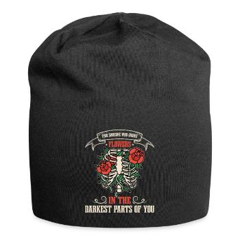 Blumen In Den Dunkelsten Teilen Von Ihnen! - Jersey-Beanie - Schwarz - Vorne