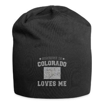 Jemand in Colorado liebt mich Grunge - Jersey-Beanie - Schwarz - Vorne