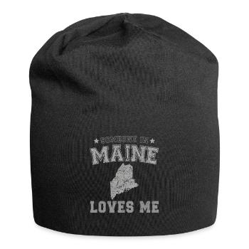 Quelqu’un dans le Maine m’aime Grunge - Bonnet en jersey - noir - Devant