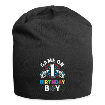 Lasertag Game On 1 Birthday Boy Indoor Laser Tag - Jersey-Beanie - Schwarz - Vorne