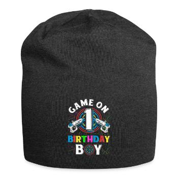 Lasertag Game On 1 Birthday Boy Indoor Laser Tag - Jersey-Beanie - Anthrazit - Vorne