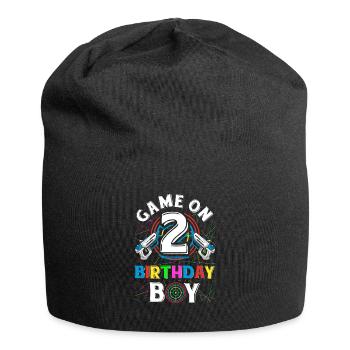 Lasertag Game On 2 Birthday Boy Indoor Laser Tag - Jersey-Beanie - Schwarz - Vorne