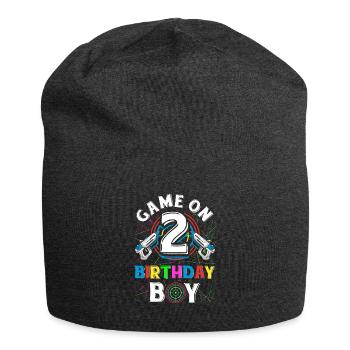 Lasertag Game On 2 Birthday Boy Indoor Laser Tag - Jersey-Beanie - Anthrazit - Vorne