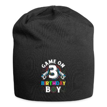 Lasertag Game On 3 Birthday Boy Indoor Laser Tag - Jersey-Beanie - Schwarz - Vorne