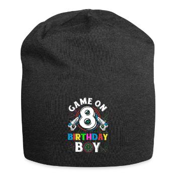 Lasertag Game On 8 Birthday Boy Indoor Laser Tag - Jersey-Beanie - Anthrazit - Vorne