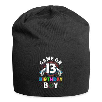 Lasertag Game On 13 Birthday Boy Indoor Laser Tag - Jersey-Beanie - Schwarz - Vorne
