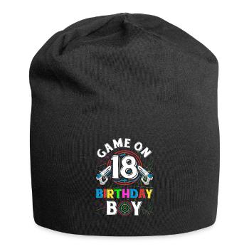 Lasertag Game On 18 Birthday Boy Indoor Laser Tag - Jersey-Beanie - Schwarz - Vorne