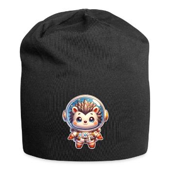 Hérisson Astronaute - Bonnet en jersey - noir - Devant
