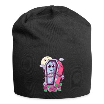 Mignon Cercueil Kawaii Occulte Satanique Pastel Gothique - Bonnet en jersey - noir - Devant