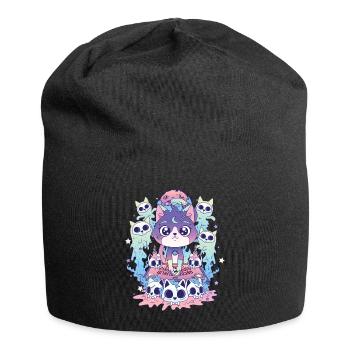 Chat Ouija Kawaii Occulte Satanique Pastel Gothique - Bonnet en jersey - noir - Devant