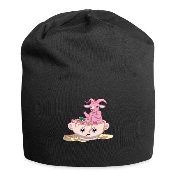 Nouilles Baphomet Occulte Satanique Pastel Gothique - Bonnet en jersey - noir - Devant