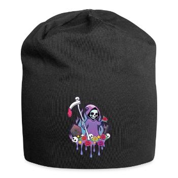 Faucheuse Kawaii Occulte Satanique Pastel Gothique - Bonnet en jersey - noir - Devant