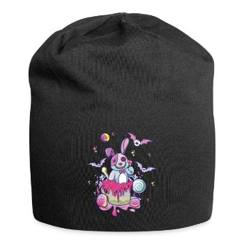 Lapin Lapin Homme Kawaii Occulte Satanique Pastel - Bonnet en jersey - noir - Devant