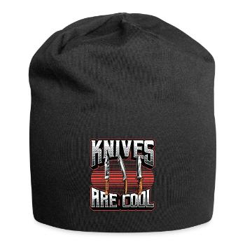 Blade Forging Knives Are Cool Loves Blade Crafting - Jersey-Beanie - Schwarz - Vorne