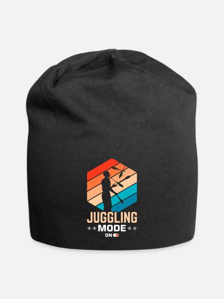 Witziger Jonglieren Spruch - Jersey-Beanie - Schwarz