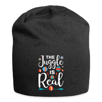 Witziger Jonglieren Spruch - Jersey-Beanie - Schwarz - Vorne