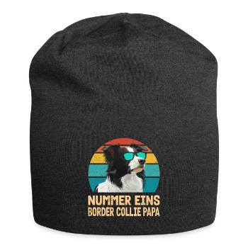 Border Collie NUMBER ONE BORDER COLLIE DAD - Jersey Beanie - charcoal grey - Front