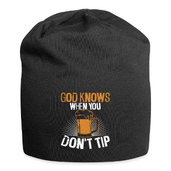 Bartender Mixologist God Knows - Jersey-Beanie - Schwarz - Vorne
