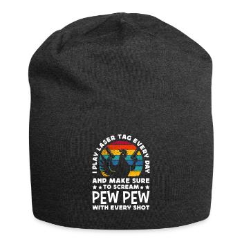 Laser Tag Every Day Pew Pew Chicken Lasergame - Jersey-Beanie - Anthrazit - Vorne