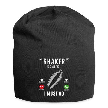 Bartender Mixologist Phone Display - Jersey-Beanie - Schwarz - Vorne