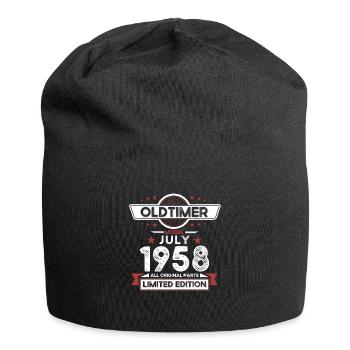 66. Geburtstag Oldtimer Juli 1958 Jahrgang 1958 - Jersey-Beanie - Schwarz - Vorne