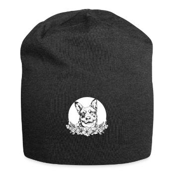Australischer Rinderhund Wilde Blumen - Jersey-Beanie - Anthrazit - Vorne