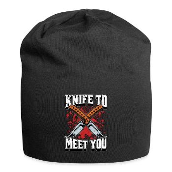 Blade Forging Knife To Meet You Blade Crafting - Jersey-Beanie - Schwarz - Vorne