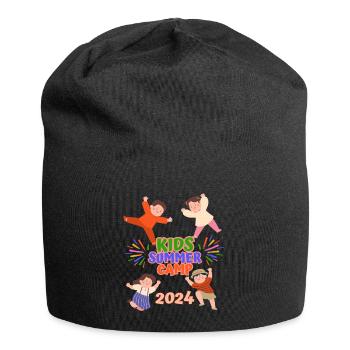 Sommercamp für Kinder - Jersey-Beanie - Schwarz - Vorne